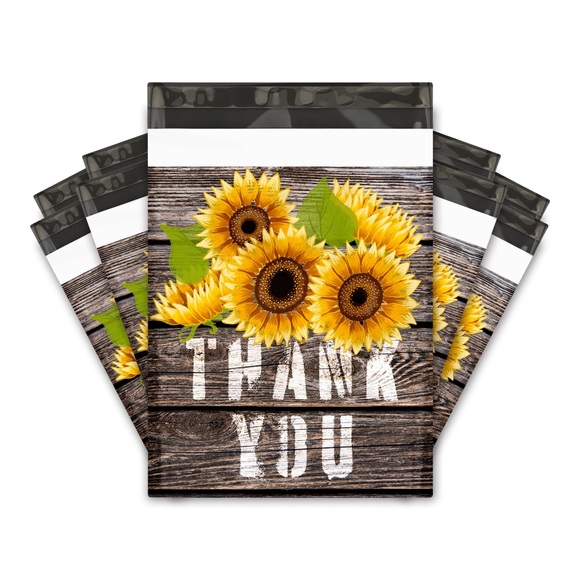 Fall Sunflower 40 Pack 10x13 Poly Mailers Shipping Envelopes - Picture 4 of 6
